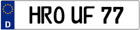Trailer License Plate
